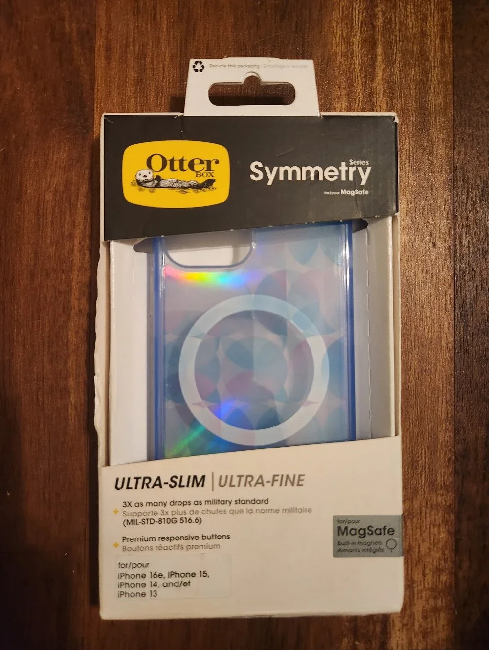 OtterBox Symmetry Series Clear Case for MagSafe, for iPhone16e/15/14/13, NWT